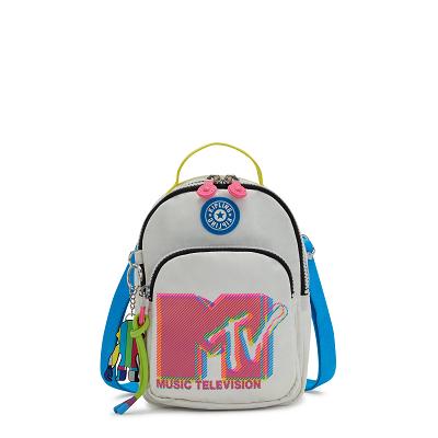 Kipling Alber Backpacks Grey Pink | IE_Ki1273C
