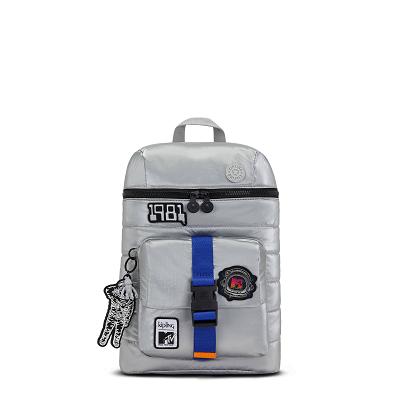 Kipling Bosko Travel Backpacks Silver | IE_Ki1459G