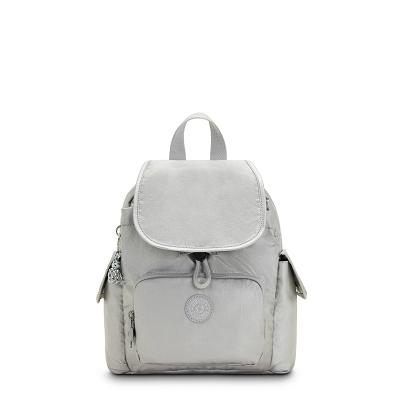 Kipling City Pack Mini Travel Backpacks Silver | IE_Ki1460G