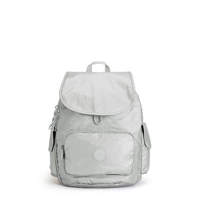 Kipling City Pack Small Travel Backpacks Silver | IE_Ki1483C
