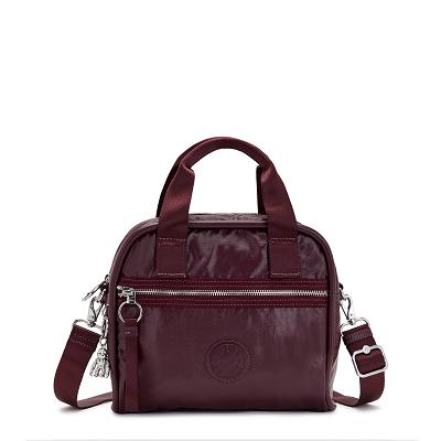 Kipling Hadya Shoulder Bags Burgundy Metal | IE_Ki2044O