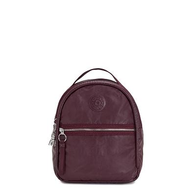 Kipling Kae Travel Backpacks Burgundy Metal | IE_Ki1521Q