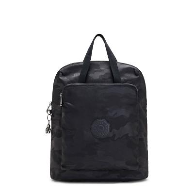 Kipling Kazuki Travel Backpacks Black Camo | IE_Ki1524G