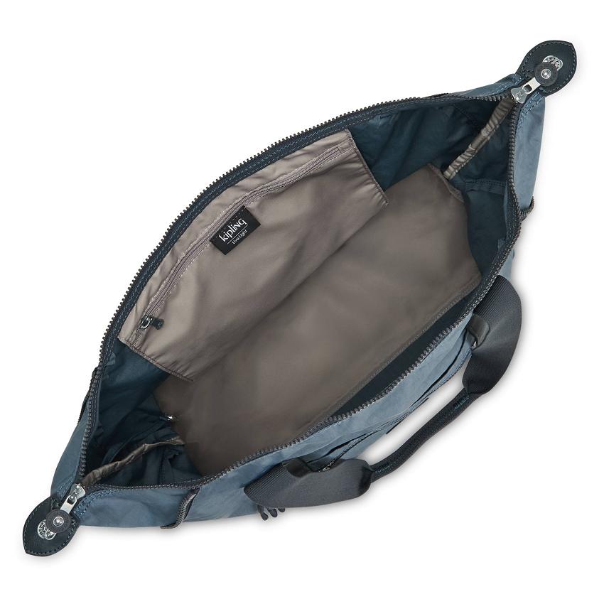 Kipling Art Medium Gym Bags Navy Grey | IE_Ki1795K