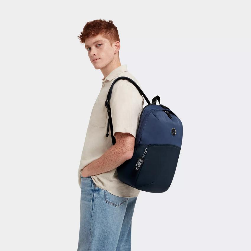 Kipling Ayano Travel Backpacks Blue | IE_Ki1457S