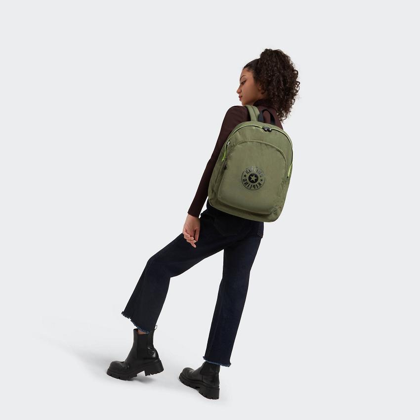 Kipling Curtis Large Travel Backpacks Olive | IE_Ki1495G