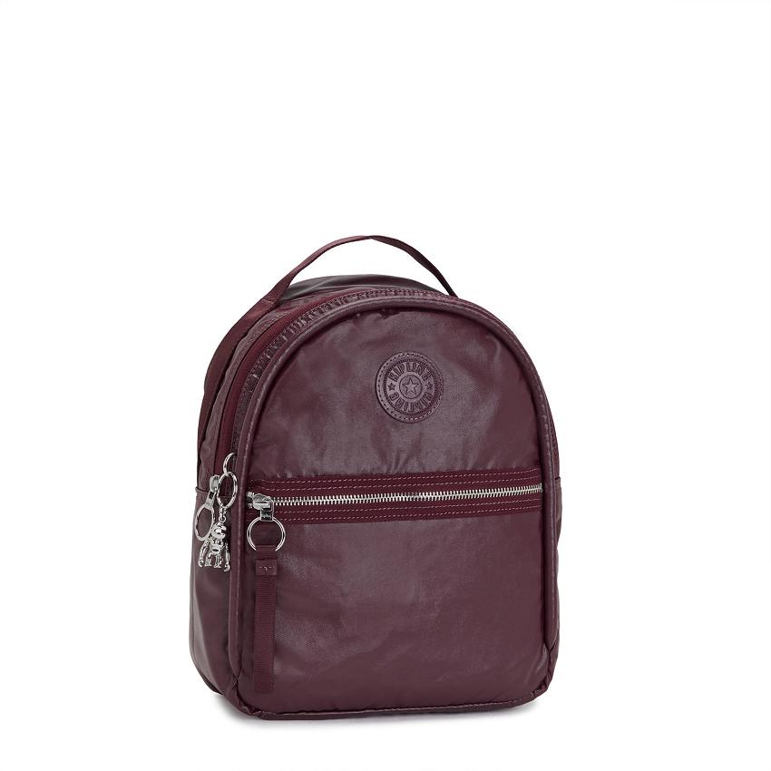 Kipling Kae Travel Backpacks Burgundy Metal | IE_Ki1521Q