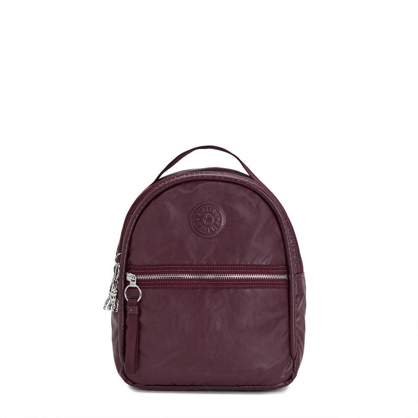 Kipling Kae Travel Backpacks Burgundy Metal | IE_Ki1521Q