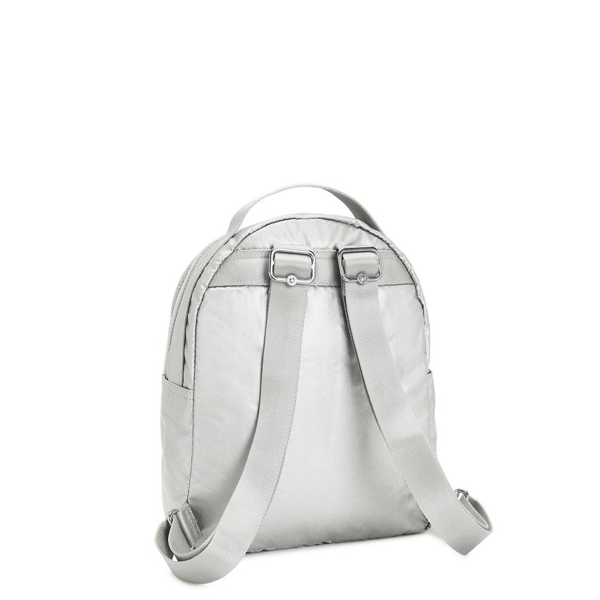 Kipling Kae Travel Backpacks Silver | IE_Ki1522S