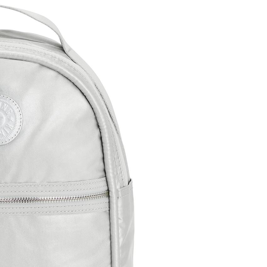 Kipling Kae Travel Backpacks Silver | IE_Ki1522S