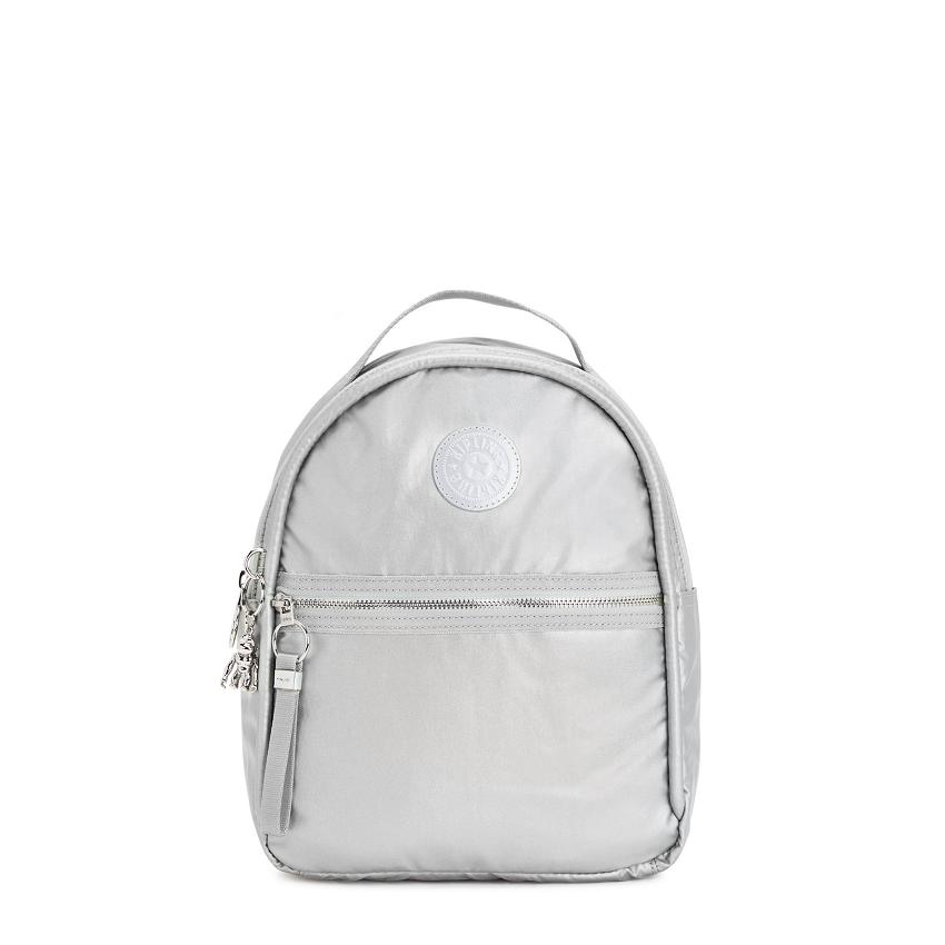 Kipling Kae Travel Backpacks Silver | IE_Ki1522S