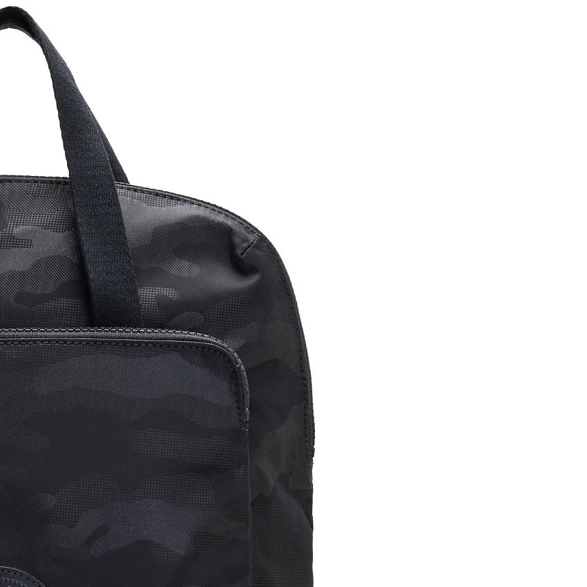 Kipling Kazuki Travel Backpacks Black Camo | IE_Ki1524G