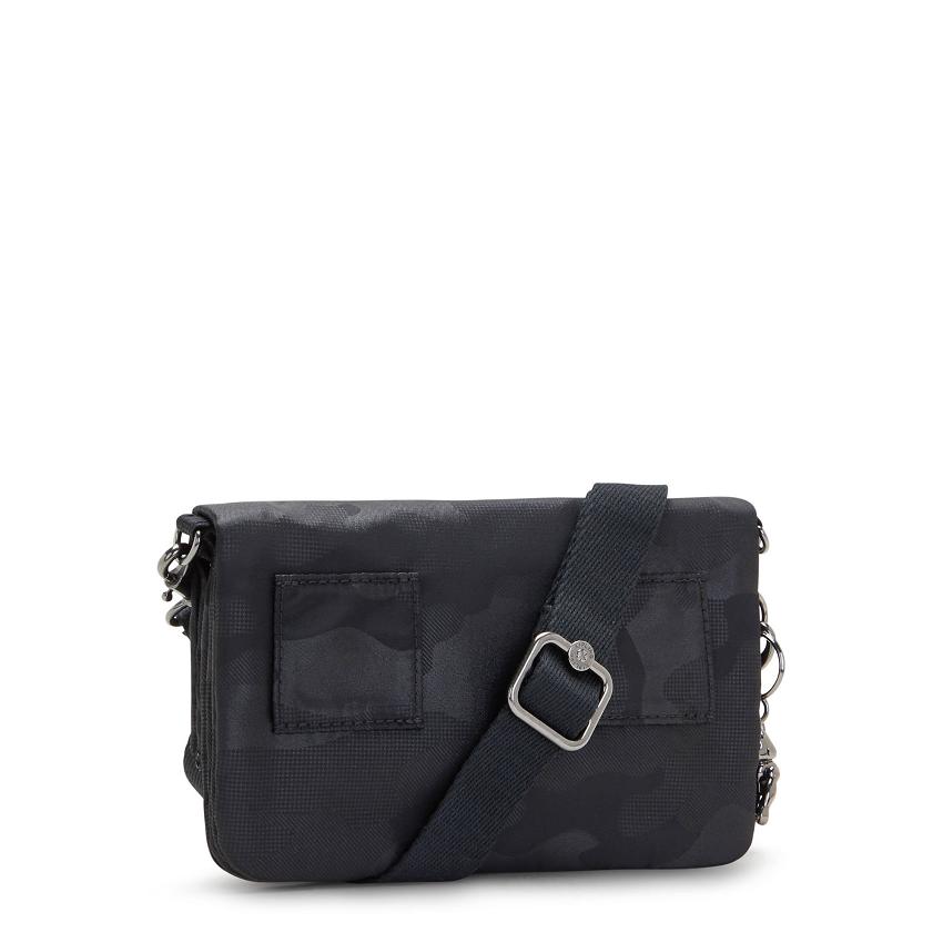 Kipling Lynne Crossbody Bags Black Camo | IE_Ki1721S