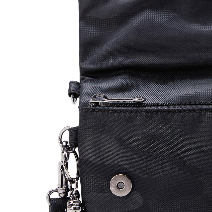 Kipling Lynne Crossbody Bags Black Camo | IE_Ki1721S