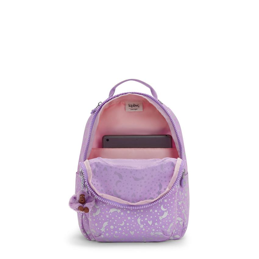 Kipling Seoul Small Travel Backpacks Metal | IE_Ki1536E