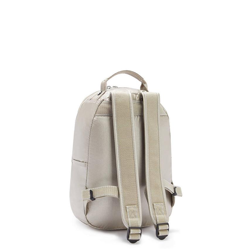 Kipling Seoul Small Travel Backpacks Metal | IE_Ki1541I