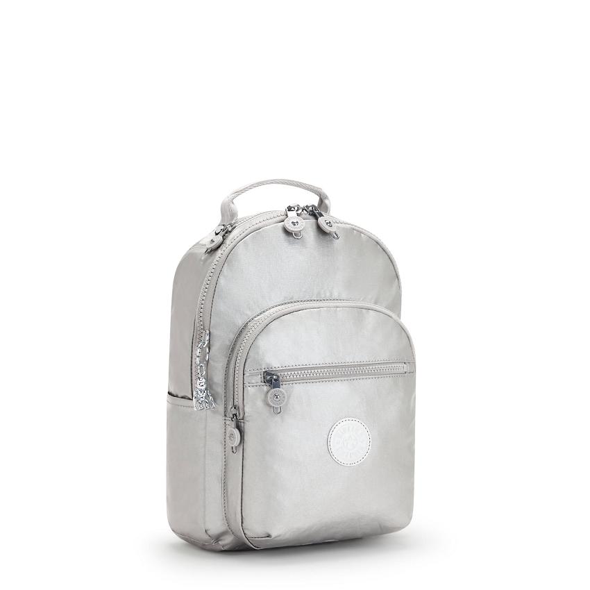 Kipling Seoul Small Travel Backpacks Silver | IE_Ki1535W