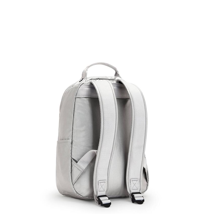 Kipling Seoul Small Travel Backpacks Silver | IE_Ki1535W