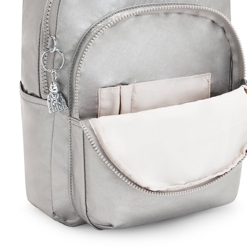 Kipling Seoul Small Travel Backpacks Silver | IE_Ki1535W